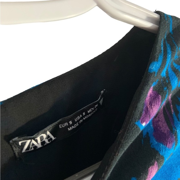 💙💜Zara Small Short Blue Purple Long Sleeves Dress💜💙 - Picture 3 of 7